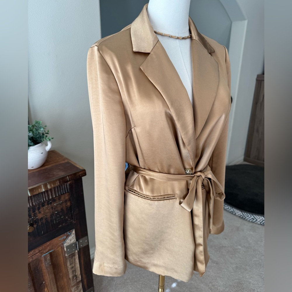 Sam Edelman Gold Lyra Blazer - Size M - Picture 13 of 13